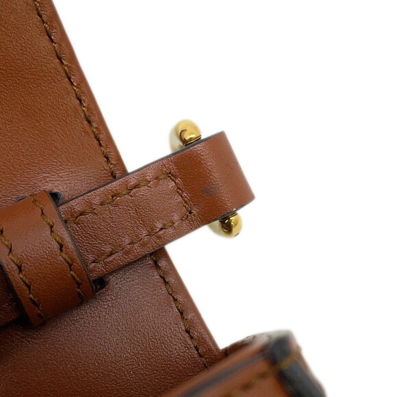 GUCCI Brown Leather Bamboo Shoulder Bag - Picture 14 of 16